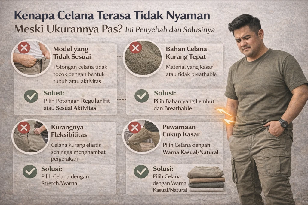 Kenapa Celana Terasa Tidak Nyaman Meski Ukurannya Pas? Ini Penyebab dan Solusinya