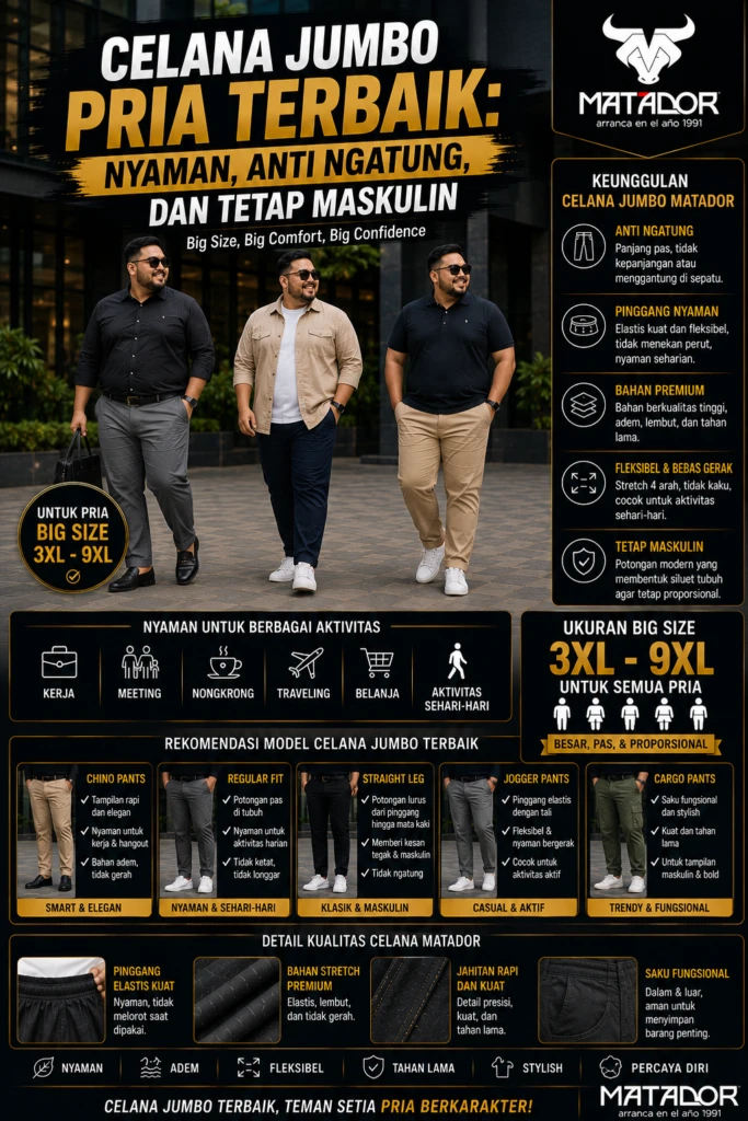 Celana Jumbo Pria Terbaik: Nyaman, Anti Ngatung, dan Tetap Maskulin