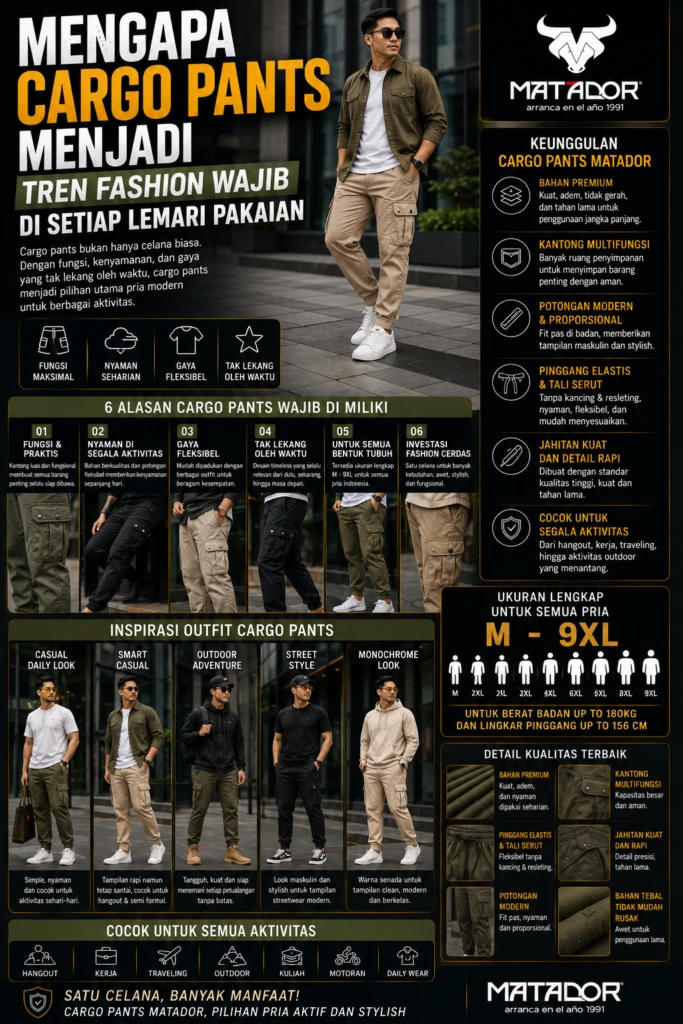 Mengapa Cargo Pants Menjadi Tren Fashion Wajib di Setiap Lemari Pakaian
